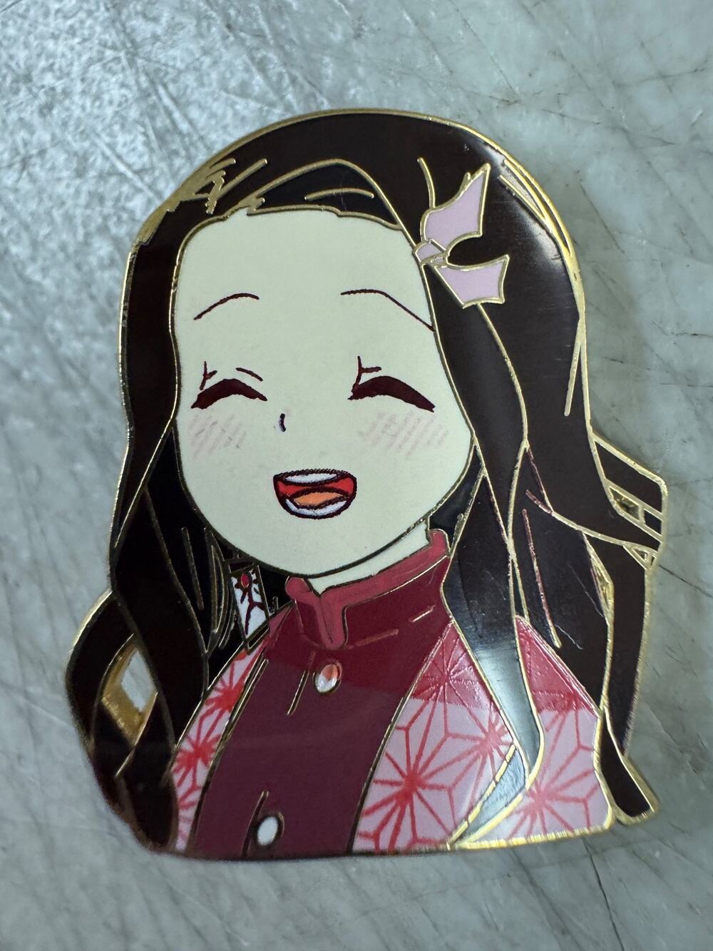 Nezuko Kamado Enamel Pin Demon Slayer Kimetsu No Yaiba Anime Lapel Badge